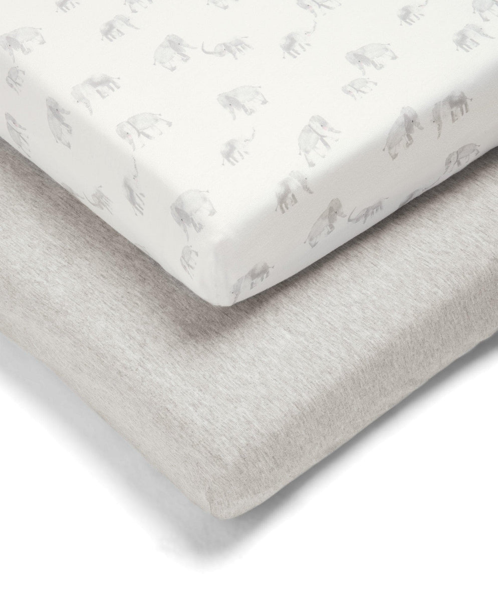 Grey cot discount bed fitted sheet