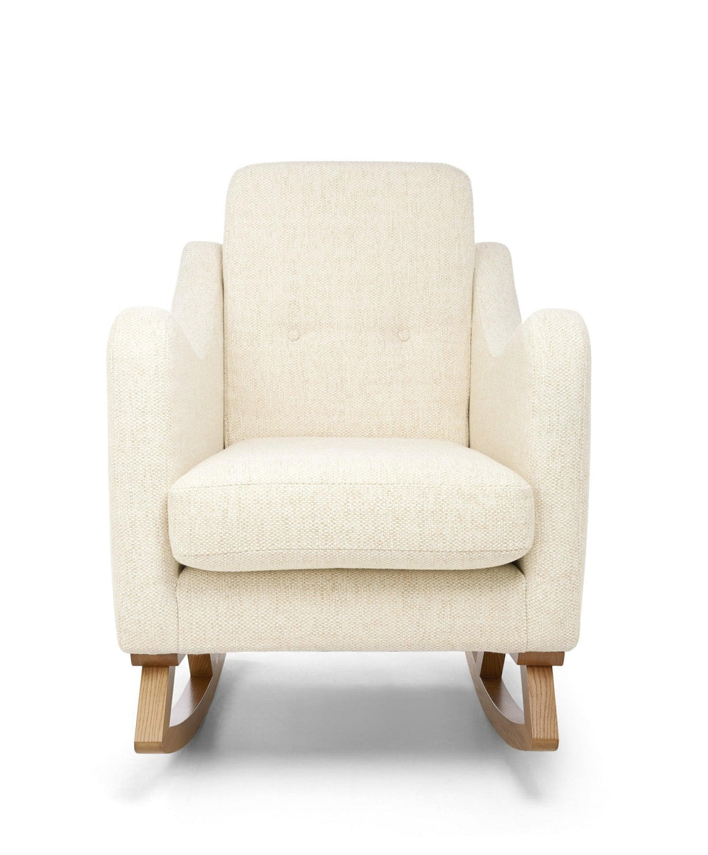 Bowdon Nursing Chair & Footstool - Off-White Boucle – Mamas & Papas UK