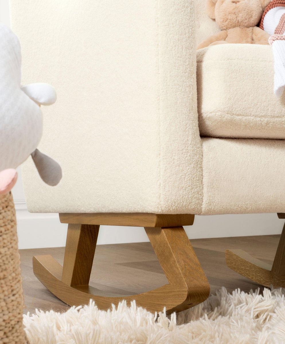 Bowdon Nursing Chair & Footstool - Off-White Boucle – Mamas & Papas UK