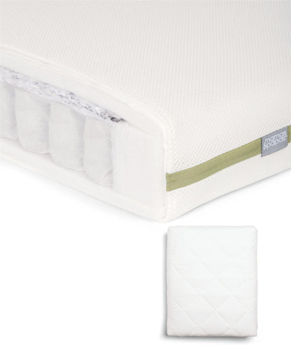 Premium Pocket Spring Cotbed Mattress & Anti-Allergy Quilted Mattress Protector Bundle