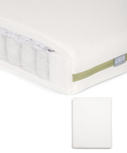 Premium Pocket Spring Cotbed Mattress & Anti-Allergy Terry Towelling Mattress Protector Bundle