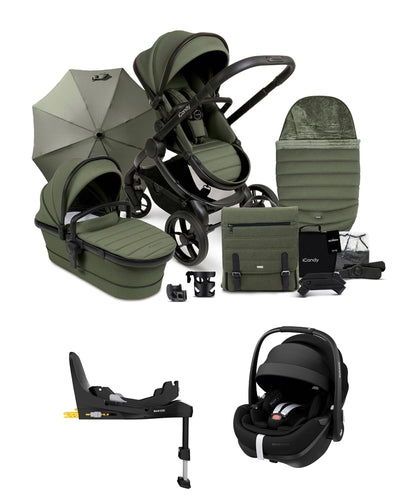 iCandy Peach 7 Complete Pushchair Bundle with Maxi-Cosi Pebble 360 Pro² Car Seat & Base – Ivy