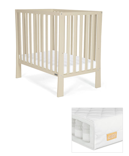 Petite Cot & Pocket Spring Mattress Bundle - Cashmere