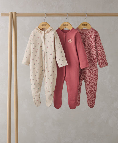 Cherry Sleepsuits (Set of 3)