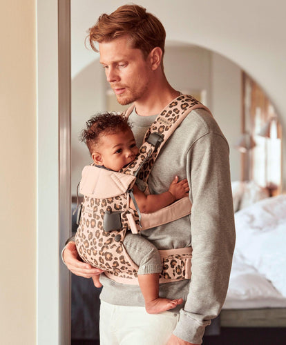 BabyBjorn BabyBjörn Baby Carrier One Cotton - Beige/Leopard Print