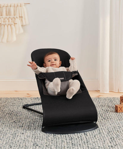 BabyBjorn BabyBjörn Bouncer Bliss Cotton Classic Quilt – Blacl/Dark grey