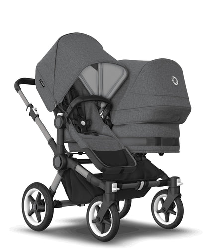 Bugaboo Pushchairs Bugaboo Donkey 5 Double Carrycot & Seat Pushchair - Grey Melange