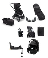 Bugaboo Pushchairs Bugaboo Dragonfly Ultimate 9 Piece Bundle with Maxi-Cosi Pebble 360 Pro&sup2; Car Seat & Base - Black