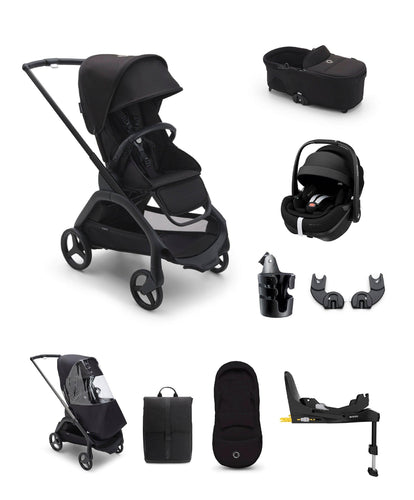 Bugaboo Pushchairs Bugaboo Dragonfly Ultimate 9 Piece Bundle with Maxi-Cosi Pebble 360 Pro² Car Seat & Base - Black