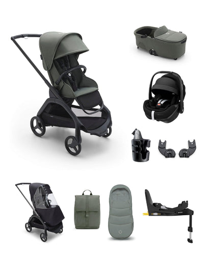 Bugaboo Pushchairs Bugaboo Dragonfly Ultimate 9 Piece Bundle with Maxi-Cosi Pebble 360 Pro² Car Seat & Base - Forest Green