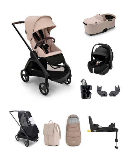 Bugaboo Pushchairs Bugaboo Dragonfly Ultimate 9 Piece Bundle with Maxi-Cosi Pebble 360 Pro² Car Seat & Base - Taupe