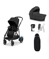 Cybex Cybex e-Gazelle S Electric Single to Double Pushchair Bundle (5 Pieces) – Black