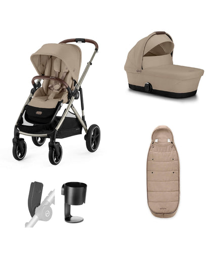 Cybex Cybex Gazelle S Pushchair Bundle (5 Piece) - Almond Beige