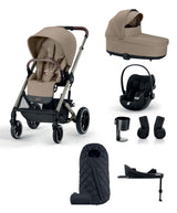 Cybex Pushchairs Cybex Balios S Lux Pushchair Bundle with Cybex Cloud G Car Seat (7 Pieces) – Almond Beige