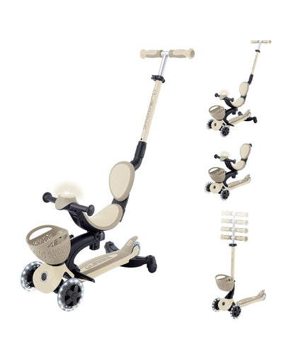 Globber Outdoor Play Globber Go Up Baby 360 Lights Scooter – Taupe