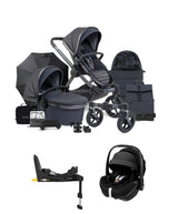 iCandy Pushchairs iCandy Peach 7 All-Terrain Complete Pushchair Bundle with Maxi-Cosi Pebble 360 Pro&sup2; Car Seat & Base - Storm Grey