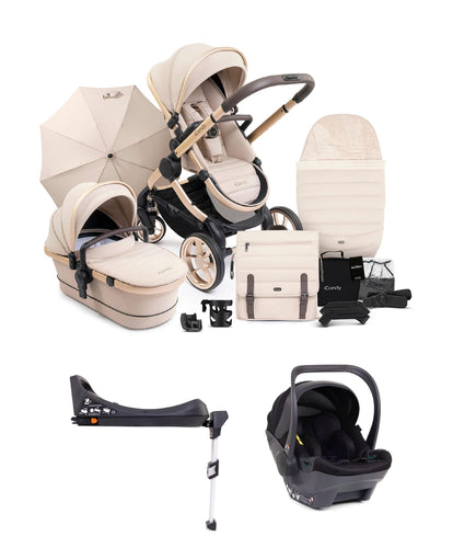 iCandy Pushchairs iCandy Peach 7 Complete Pushchair Bundle with Cocoon Car Seat - Biscotti/Black