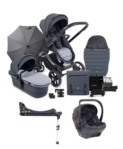 iCandy Pushchairs iCandy Peach 7 Complete Pushchair Bundle with Cocoon Car Seat - Truffle/Dark Grey