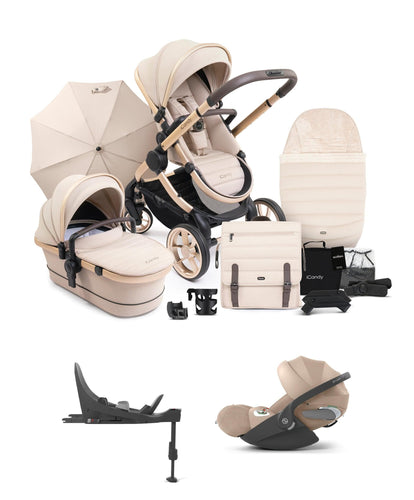 iCandy Pushchairs iCandy Peach 7 Complete Pushchair Bundle with Cybex Cloud T Car Seat - Biscotti