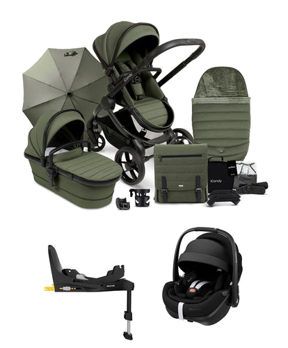 iCandy Pushchairs iCandy Peach 7 Complete Pushchair Bundle with Maxi-Cosi Pebble 360 Pro² Car Seat & Base – Ivy