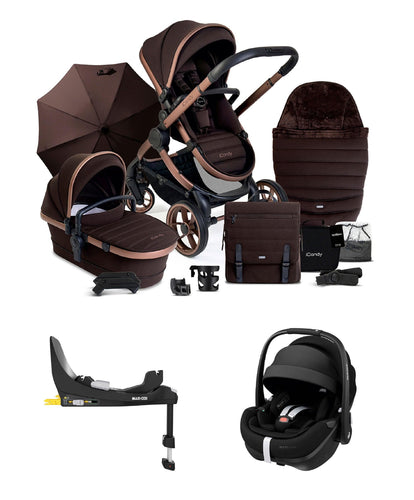 iCandy Pushchairs iCandy Peach 7 Complete Pushchair Bundle with Maxi-Cosi Pebble 360 Pro² Car Seat & Base – Pecan