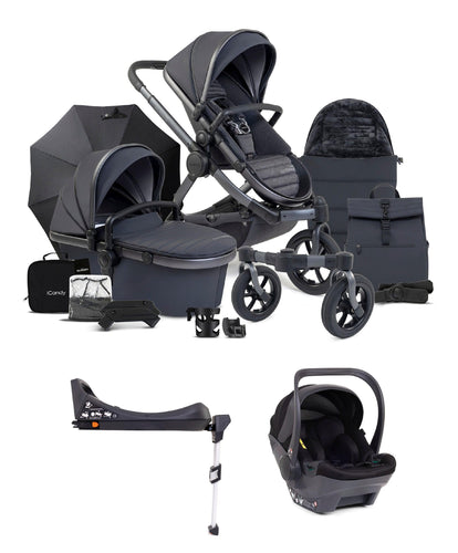 iCandy Travel Systems iCandy Peach 7 All-Terrain Complete Pushchair Bundle with Cocoon Car Seat & Base - Storm Grey