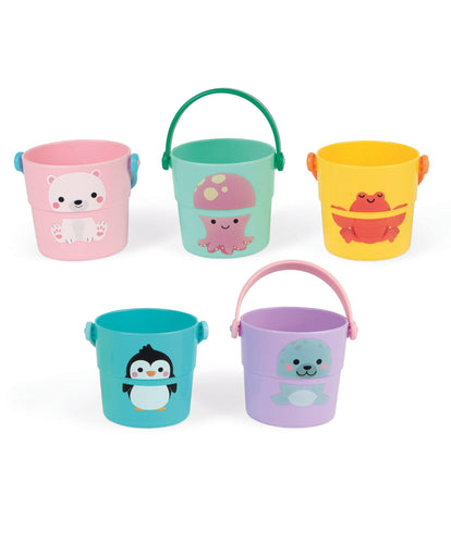 Janod Bath Toys Janod Activity Buckets (Set of 5)