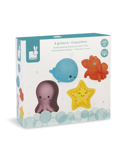 Janod Bath Toys Janod Sea Animal Squirter Bath Toys (pack of 4)