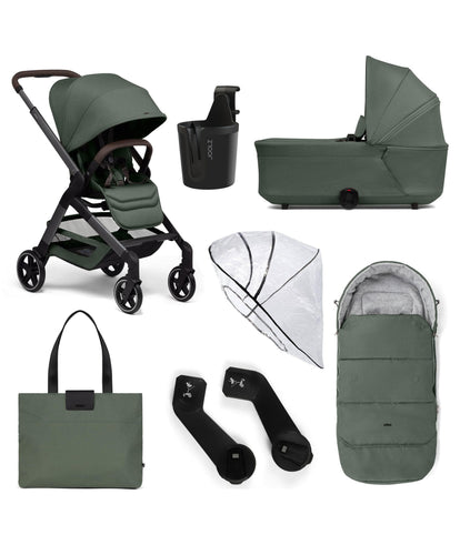 Joolz Pushchairs Joolz Hub² Pushchair Bundle with Carrycot (6 Piece) - Forest Green