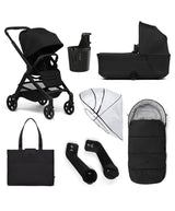 Joolz Pushchairs Joolz Hub² Pushchair Bundle with Carrycot (6 Piece) - Space Black