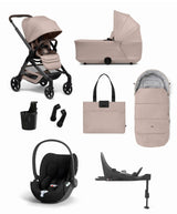 Joolz Pushchairs Joolz Hub² Pushchair Bundle with Cybex Cloud T Car Seat & Base (8 Piece) – Sandy Taupe