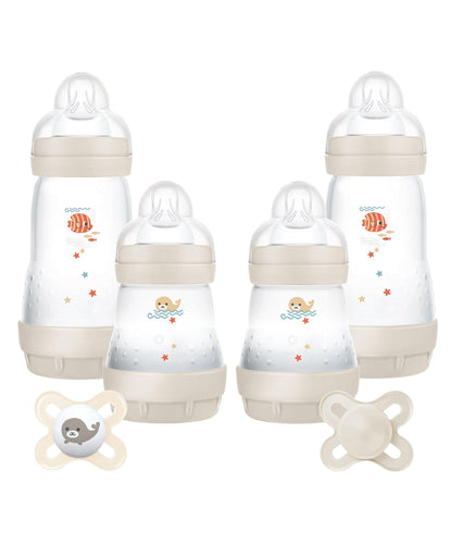 Mam Bottle Feeding MAM Baby Feed & Soothe Anti Colic Bottles & Soothers Set - Cotton