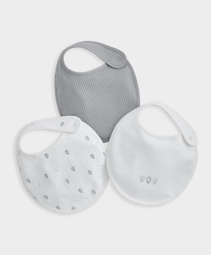 Mamas & Papas 1-Size Hot Air Balloon Print Bibs (Set of 3)