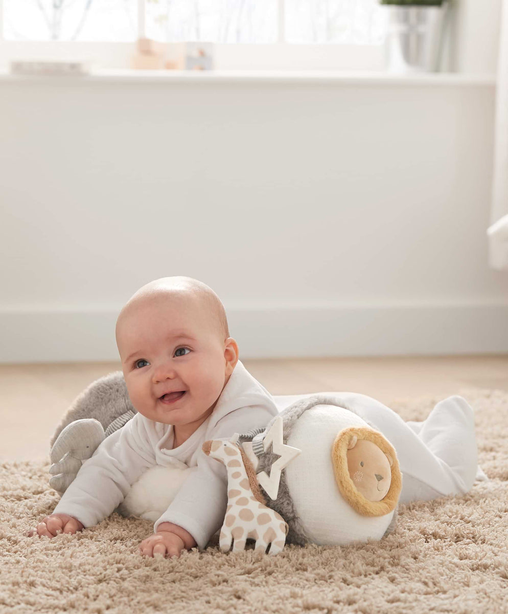 Welcome to the World Elephant Tummy Time Roll - Grey – Mamas & Papas UK