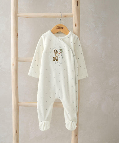 Mamas & Papas All-in-Ones & Bodysuits My First Christmas Sleepsuit - White