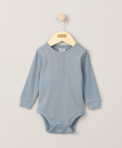 Mamas & Papas All-in-Ones & Bodysuits Ribbed Bodysuit - Blue