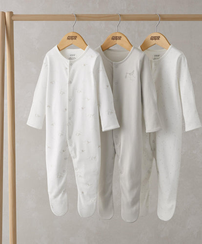 Mamas & Papas All-in-Ones & Bodysuits Stork Sleepsuits (Set of 3)