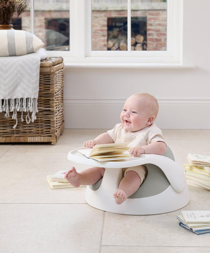 Mamas & Papas Baby Floor Seating Snug Floor Seat with Activity Tray - Pebble Grey