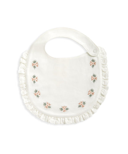 Mamas & Papas Bibs & Muslins 1-Size Floral Embroidered Bib