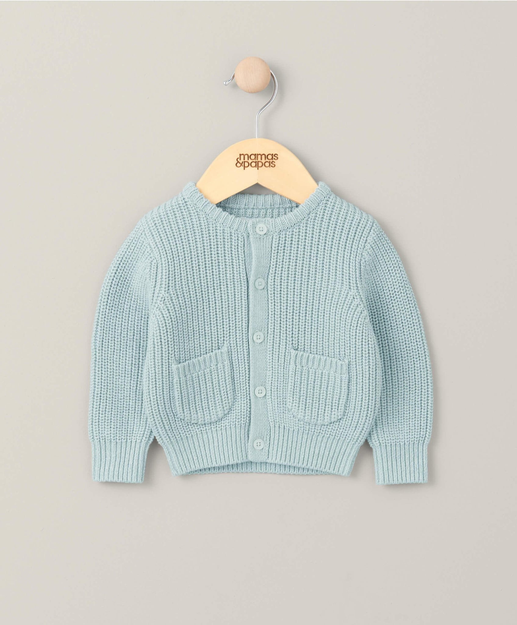 Cable Knitted Cardigan - Blue – Mamas & Papas UK