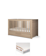 Mamas & Papas Cotbed Bundles Franklin Cotbed & Luxury Hybrid Twin Mattress Bundle - Oak