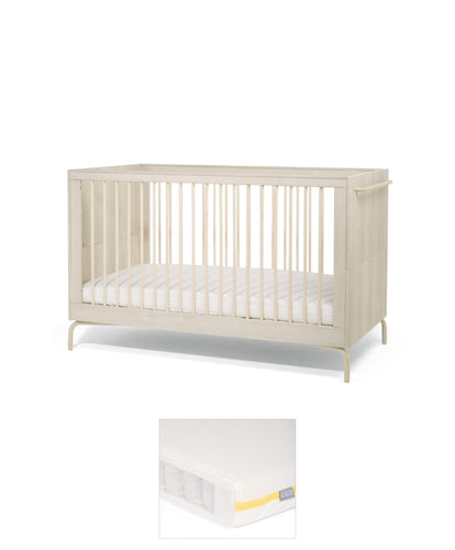 Mamas & Papas Cotbed Bundles Kinlay Cotbed & Essential Airflow Pocket Spring Mattress Bundle - Parchment