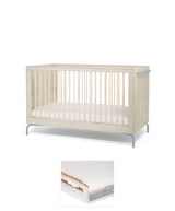 Mamas & Papas Cotbed Bundles Kinlay Cotbed & Luxury Hybrid Twin Mattress Bundle - Dusty Blue