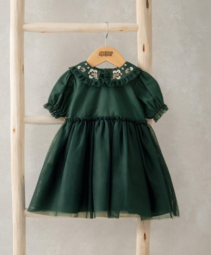 Mamas & Papas Dresses & Skirts Embroidered Mesh Dress - Green