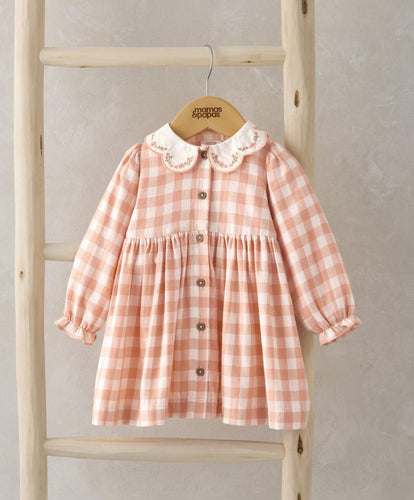 Mamas & Papas Dresses & Skirts Gingham Embroidered Collar Dress