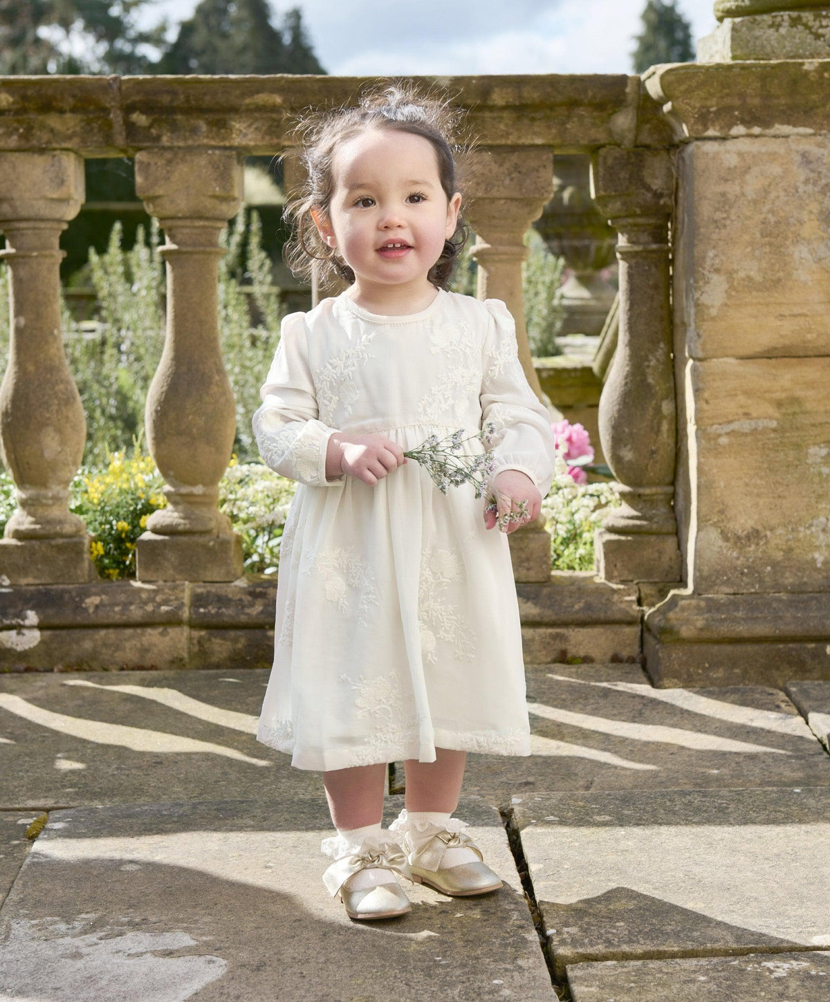 Long Sleeve Embroidered Dress | Baby Clothing – Mamas & Papas UK