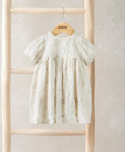 Mamas & Papas Embroidered Puff Short Sleeve Dress