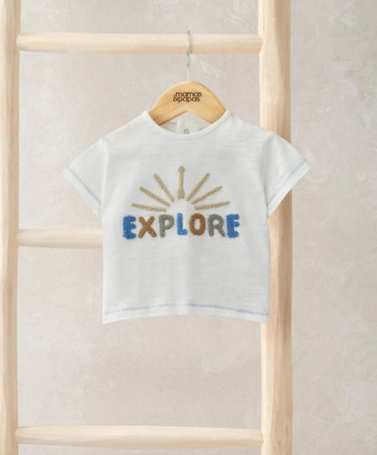 Mamas & Papas Explore T-Shirt - White