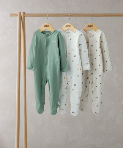 Mamas & Papas Farmyard Sleepsuits (Set of 3)