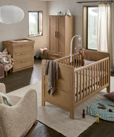 Mamas & Papas Furniture Sets Esna 3 Piece Cotbed Set with Dresser Changer & Wardrobe - Rattan